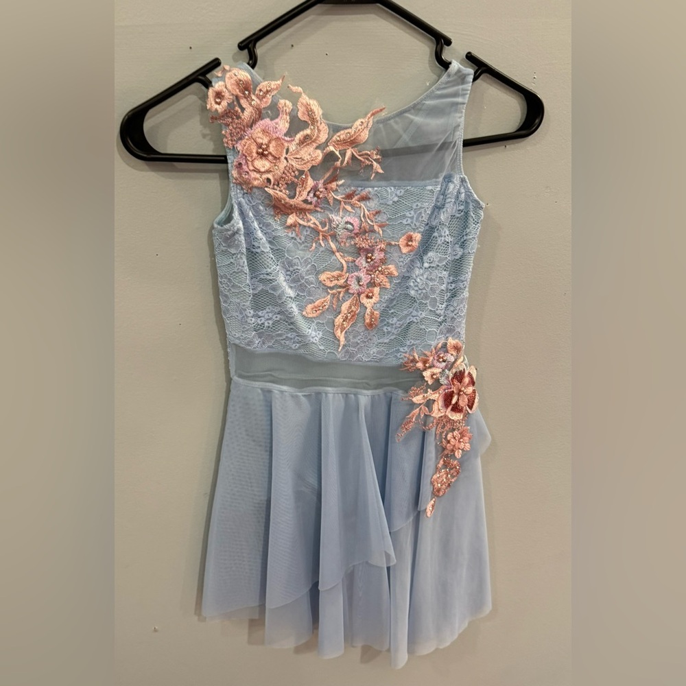 Beautiful sky blue lyrical dress